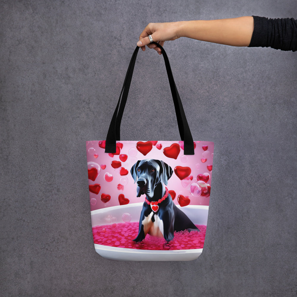 Tote bag-Great Dane Romantic