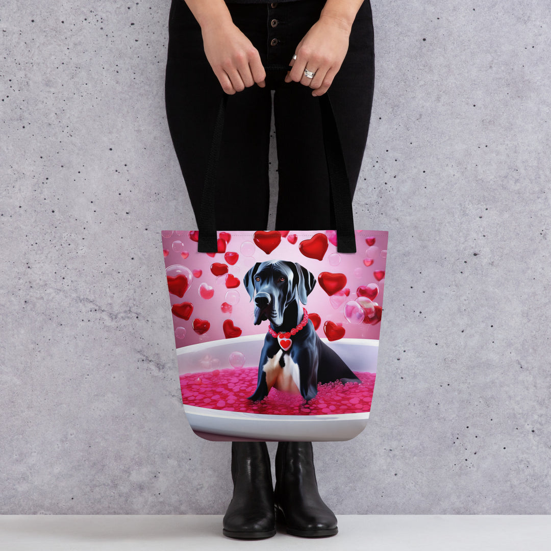 Tote bag-Great Dane Romantic