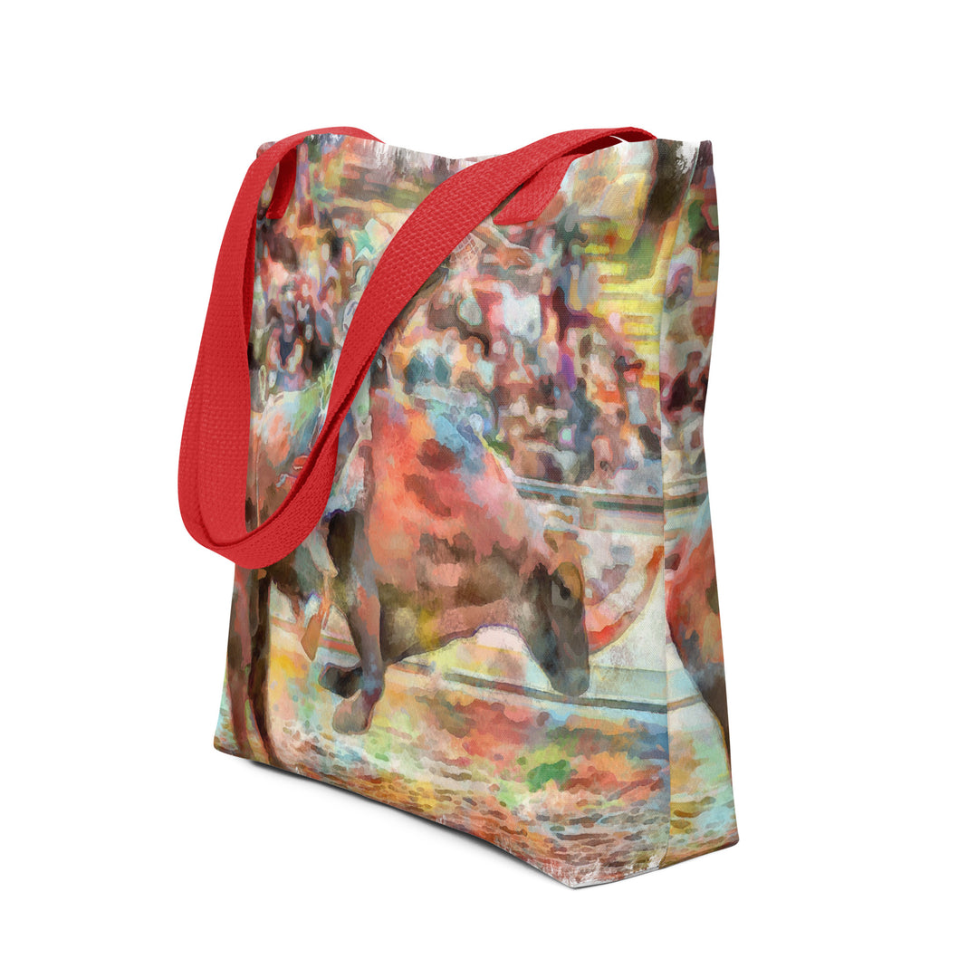 Tote bag - cowboy riding a bull