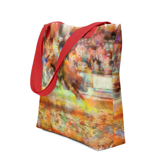 Tote bag - cowboy riding a bull v2