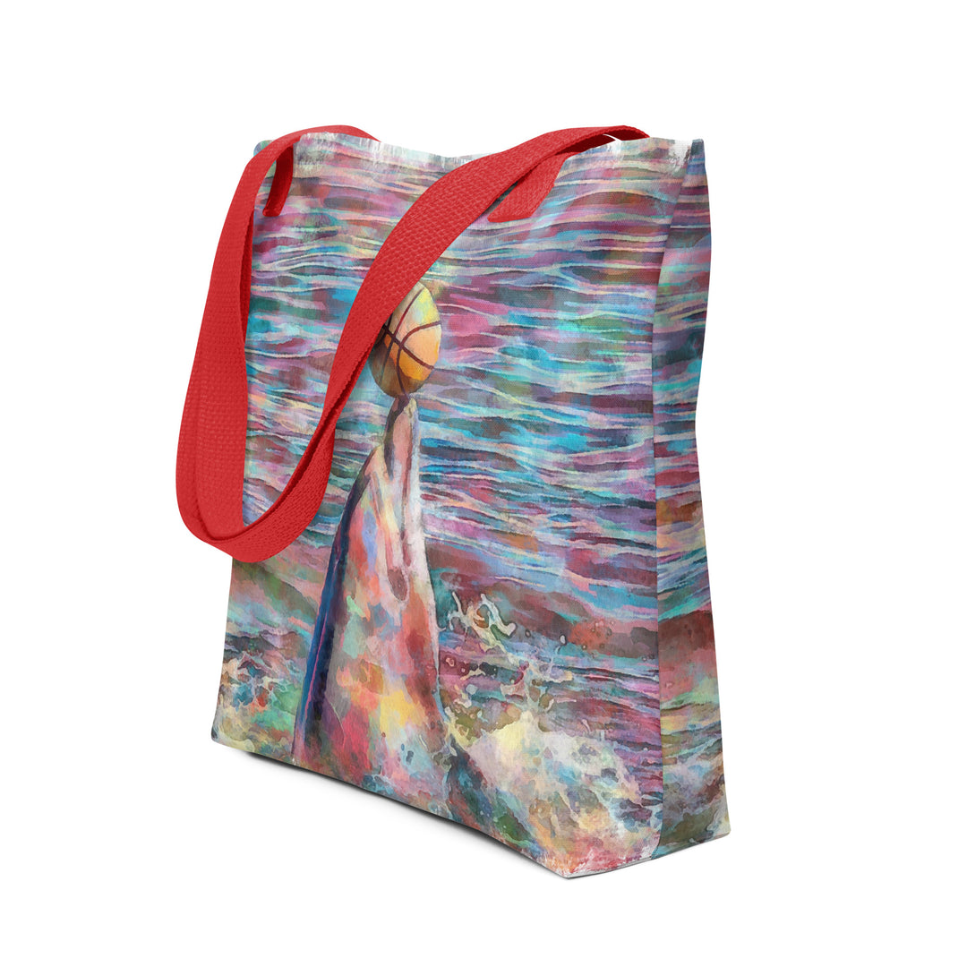 Tote bag - dolphin playing w ball
