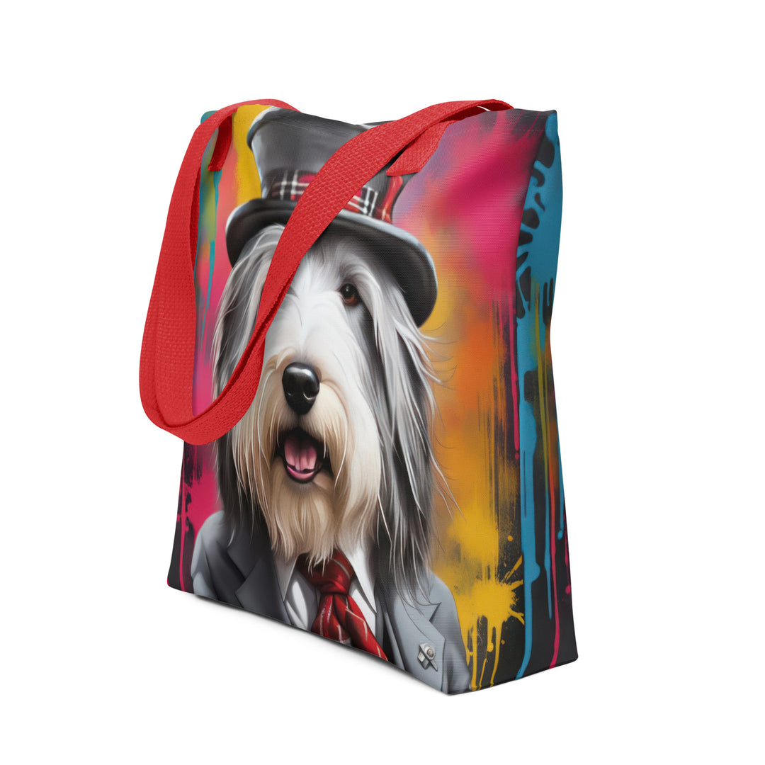 Tote bag-Bearded Collie