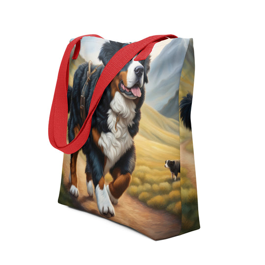 Tote bag-Bernese Mountain Dog