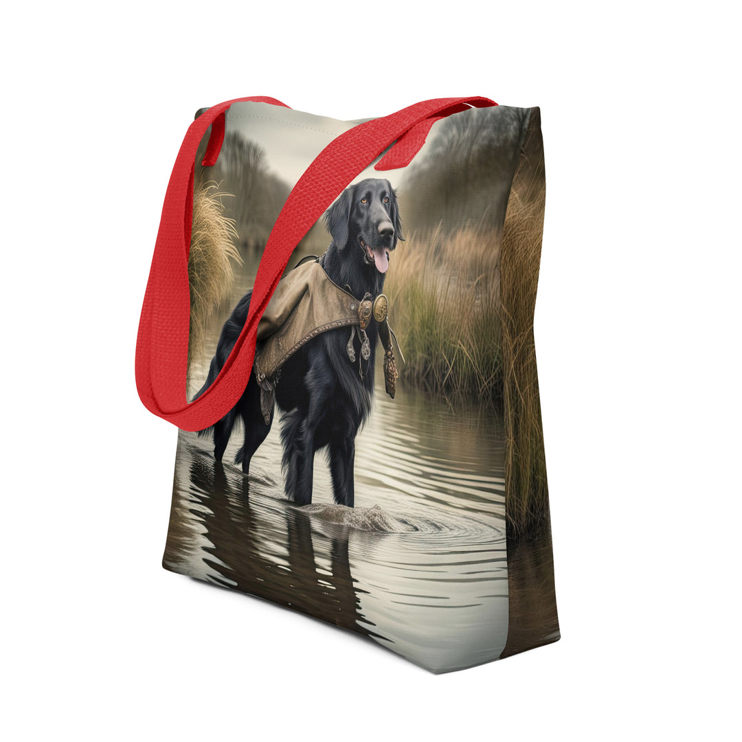 Tote bag-Flat-Coated Retriever