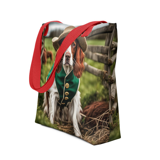 Tote bag-Irish Red and White Setter