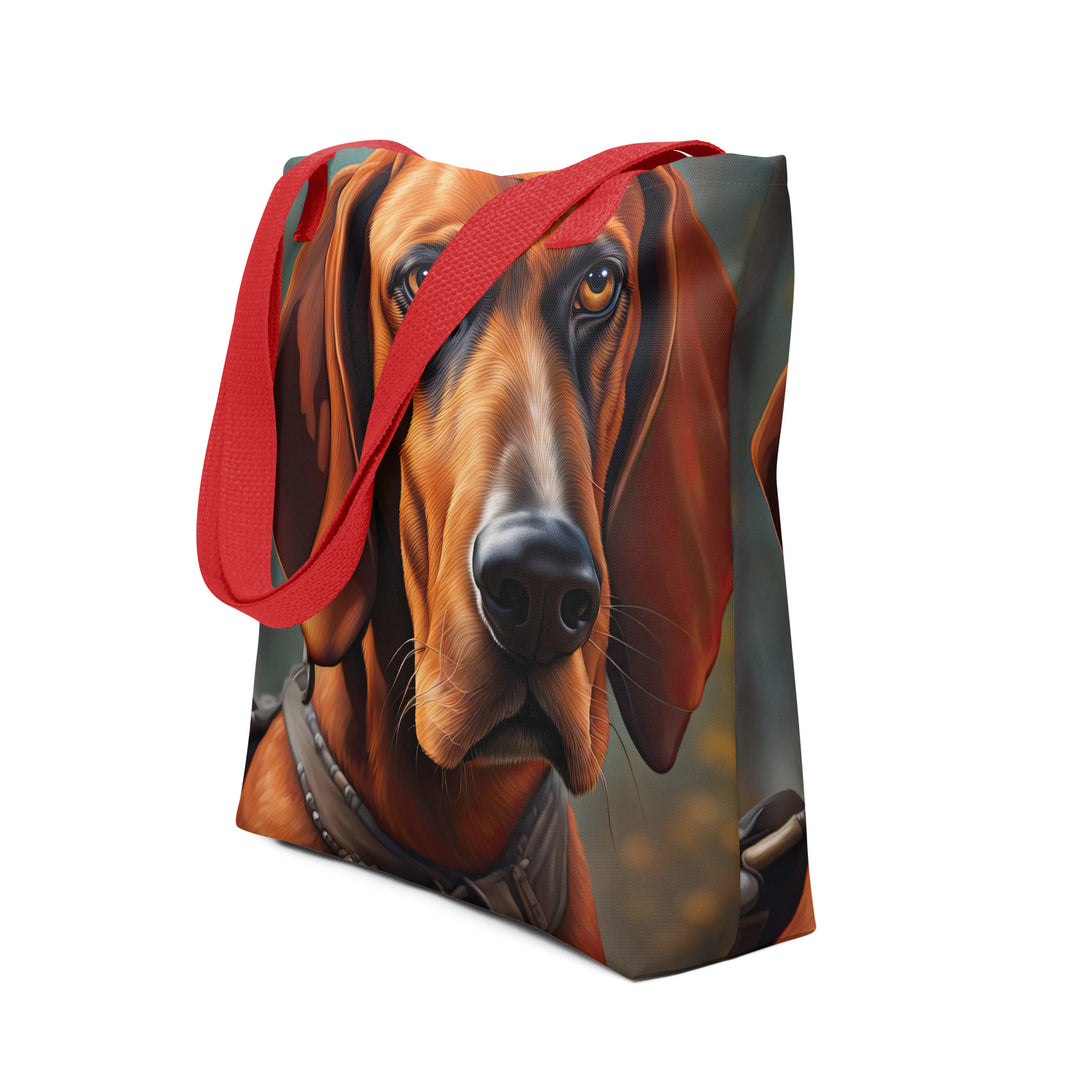 Tote bag-Redbone Coonhound