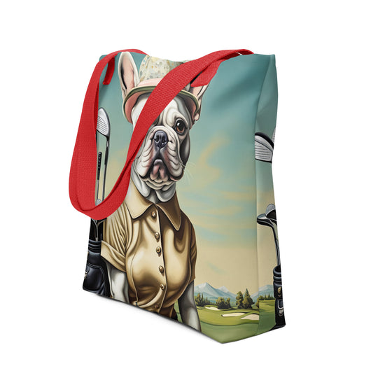 Tote bag- French Bulldog Golfer V2