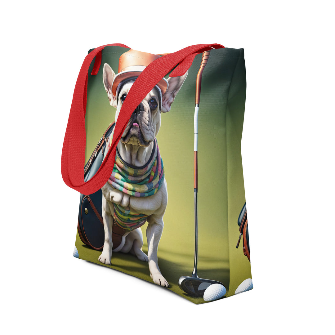 Tote bag-French Bulldog Golfer V5