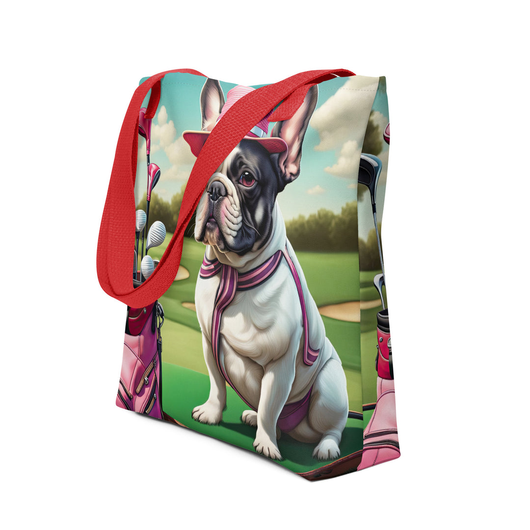 Tote bag-French Bulldog Golfer V13