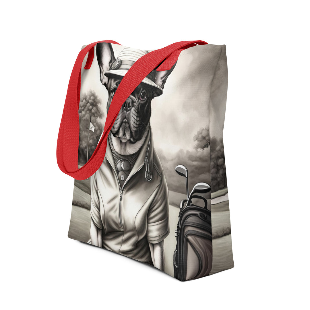 Tote bag-French Bulldog Golfer V16