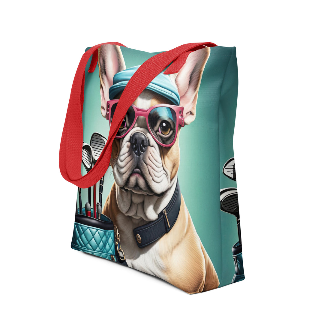 Tote bag-French Bulldog Golfer V19