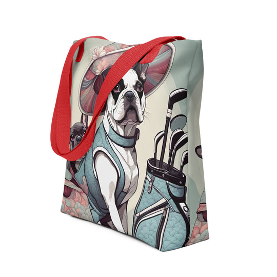 Tote bag-French Bulldog Golfer V21