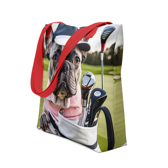 Tote bag-French Bulldog Golfer V22