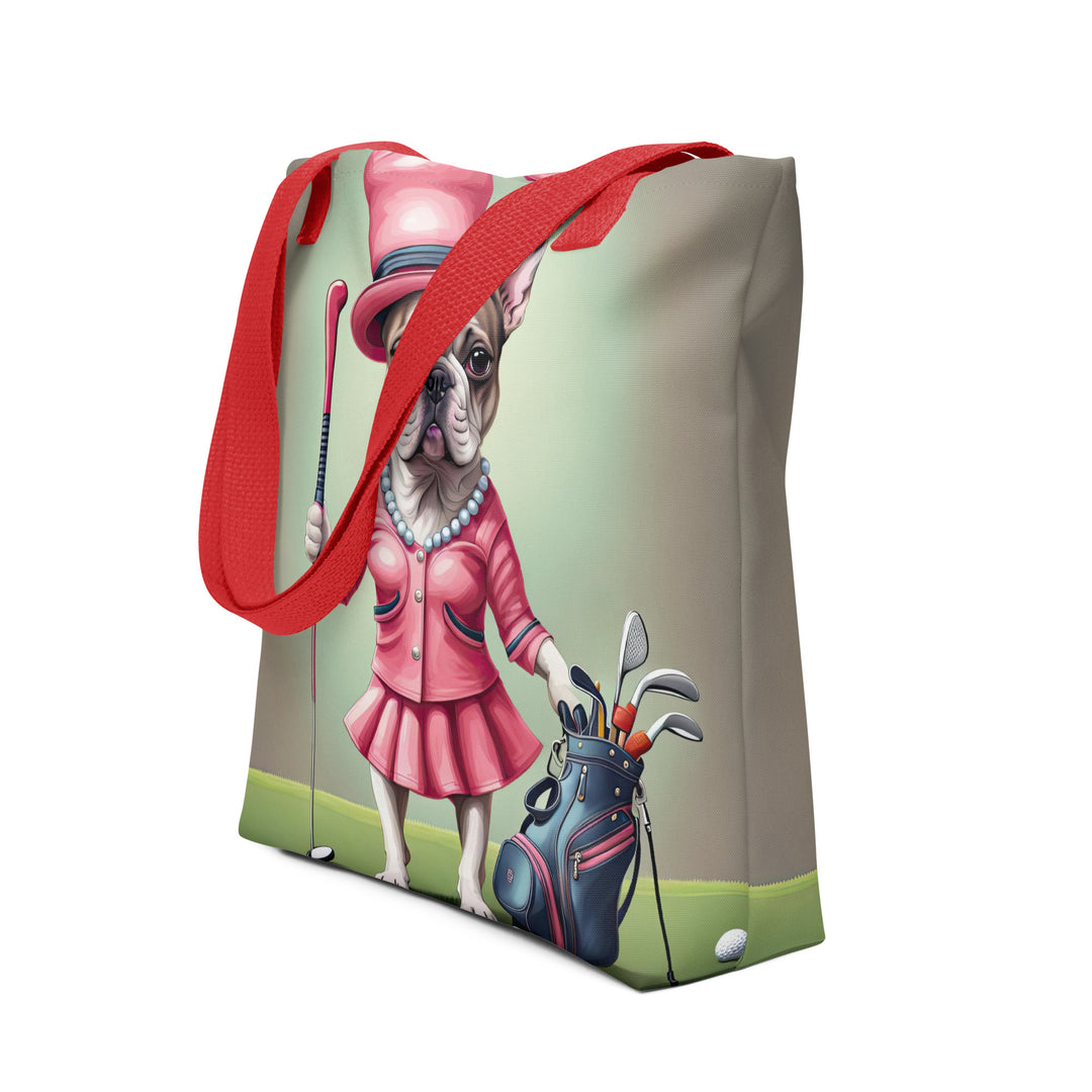 Tote bag-French Bulldog Golfer V24