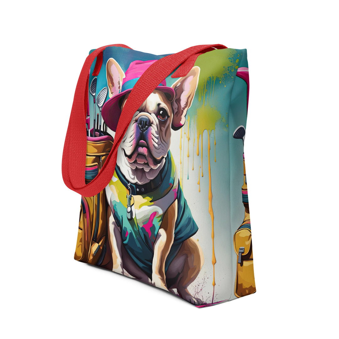 Tote bag-French Bulldog Golfer V25