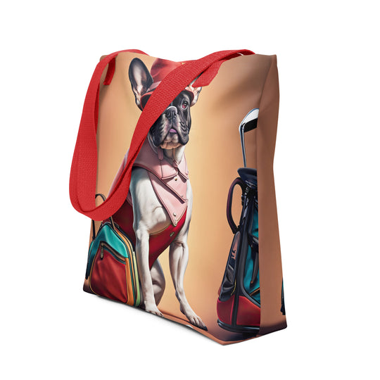 Tote bag-French Bulldog Golfer V26