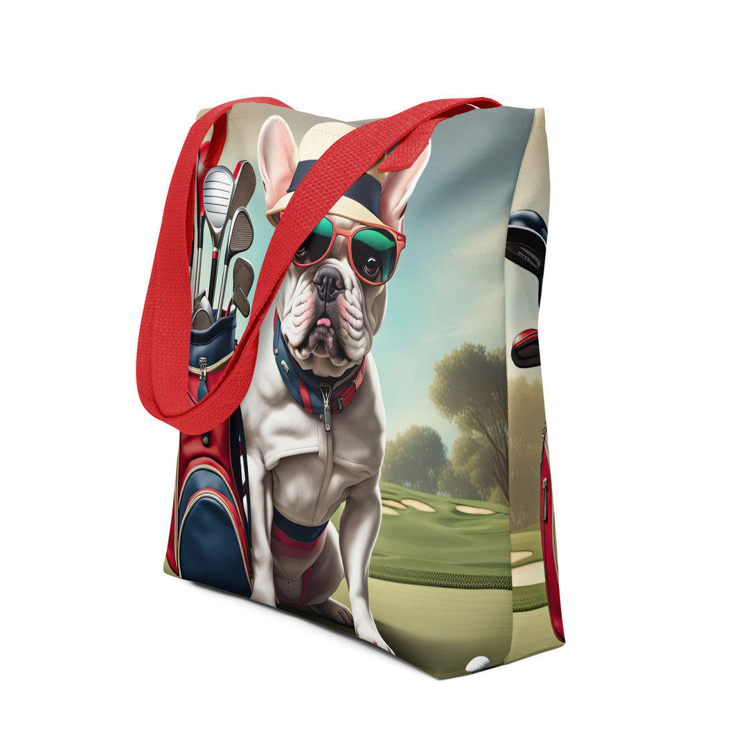 Tote bag-French Bulldog Golfer V27