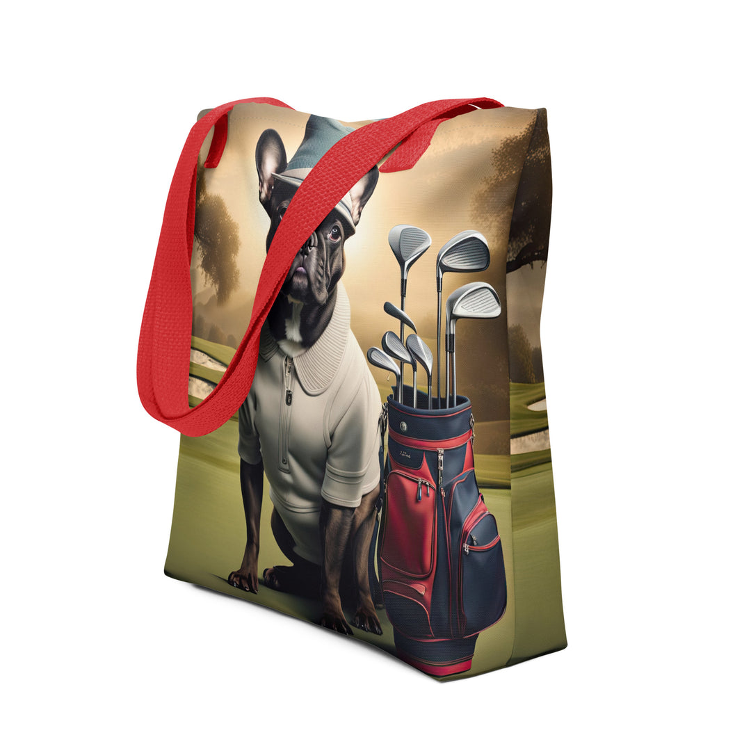 Tote bag-French Bulldog Golfer V28