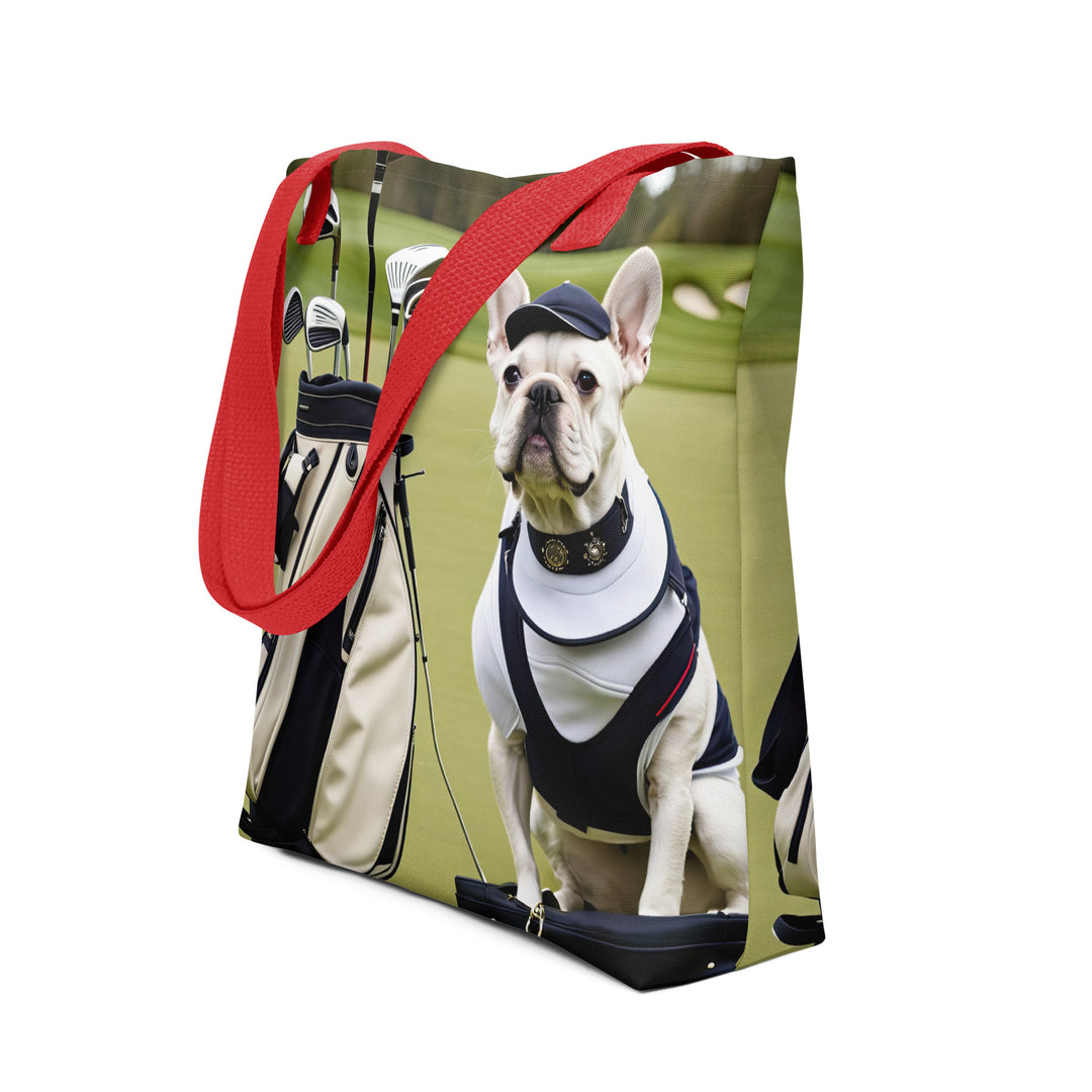 Tote bag-French Bulldog Golfer V30