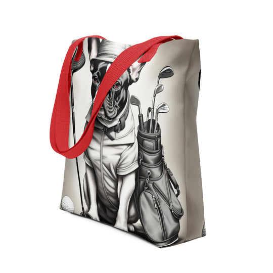 Tote bag-French Bulldog Golfer V32