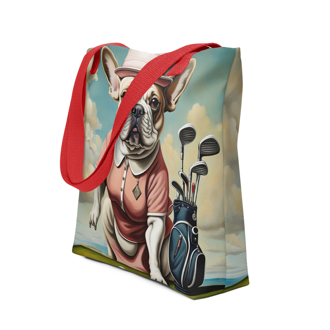 Tote bag-French Bulldog Golfer V33