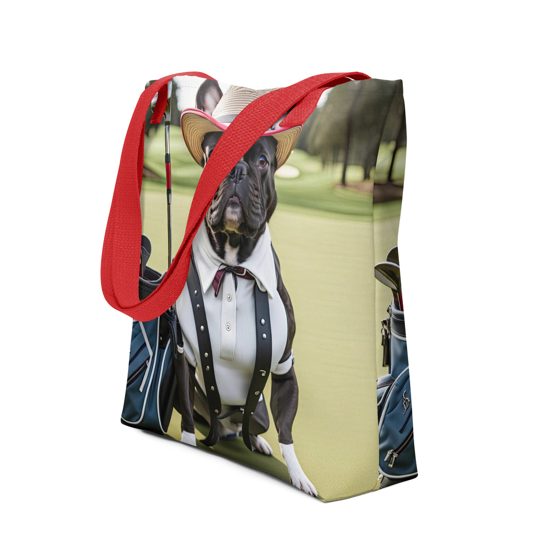 Tote bag-French Bulldog Golfer V34