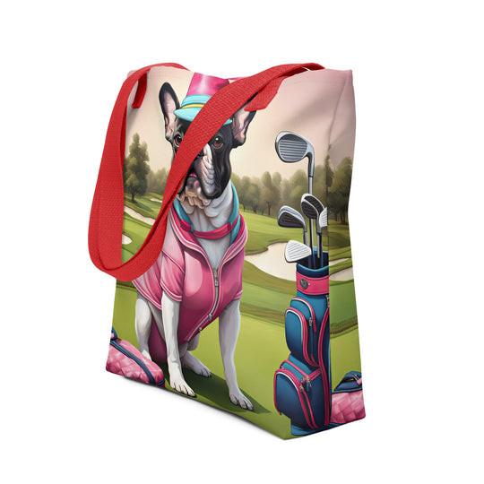 Tote bag-French Bulldog Golfer V35