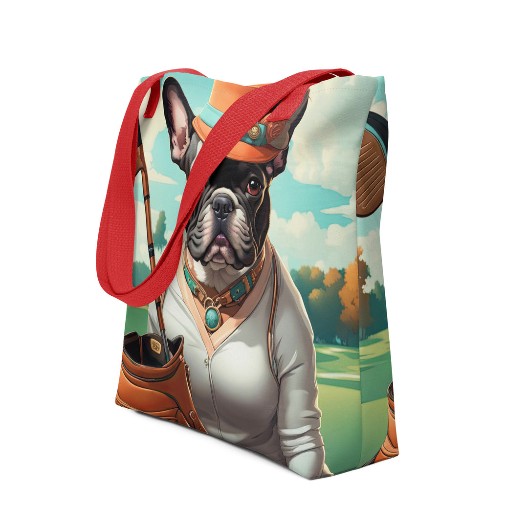 Tote bag-French Bulldog Golfer V36