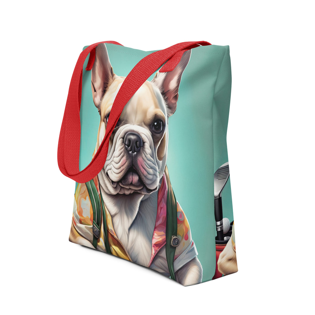 Tote bag-French Bulldog Golfer V37