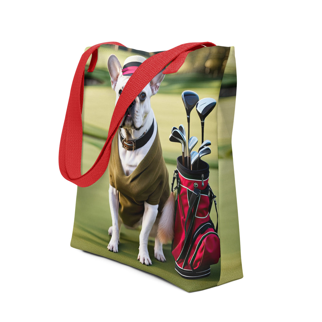 Tote bag-French Bulldog Golfer V39