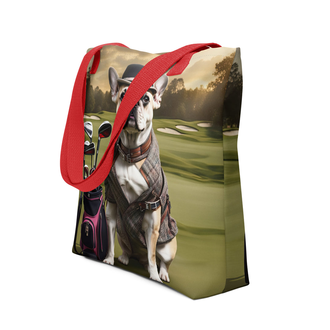 Tote bag-French Bulldog Golfer V44