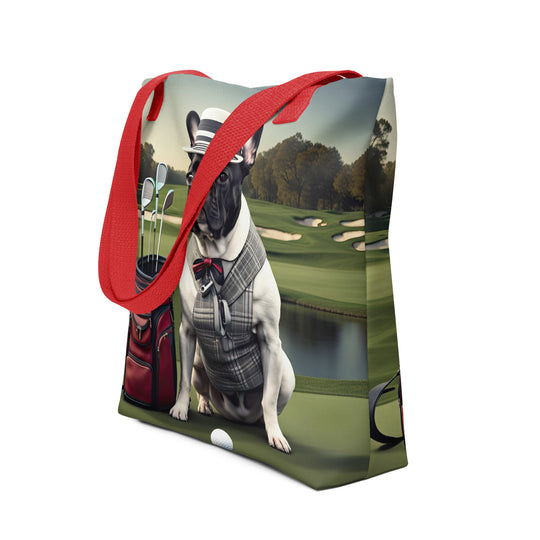 Tote bag-French Bulldog Golfer V45