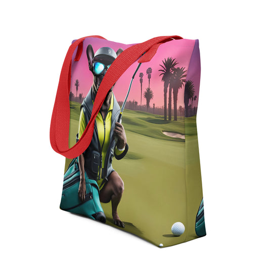 Tote bag-French Bulldog Golfer V46