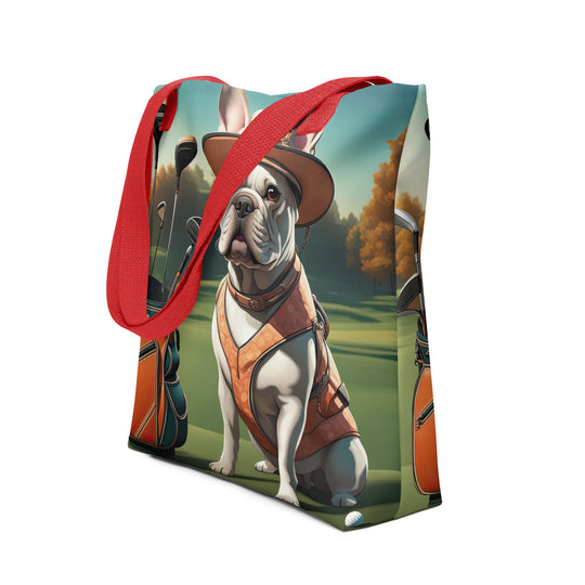 Tote bag-French Bulldog Golfer V47