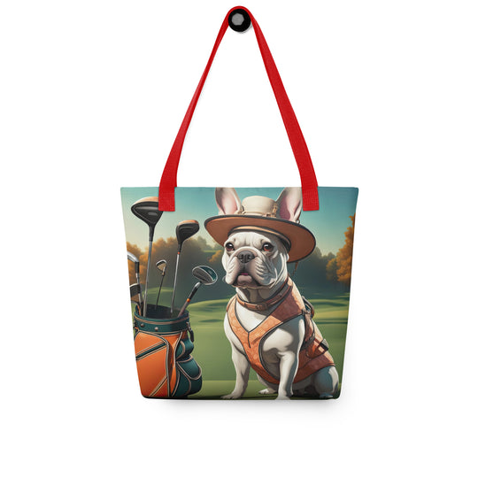 Tote bag-French Bulldog Golfer V47