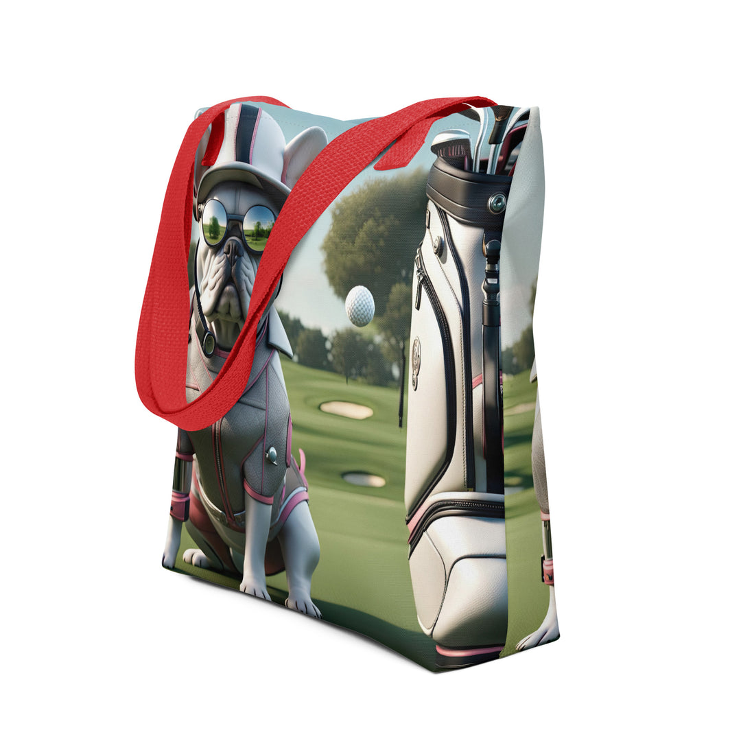 Tote bag-French Bulldog Golfer V48