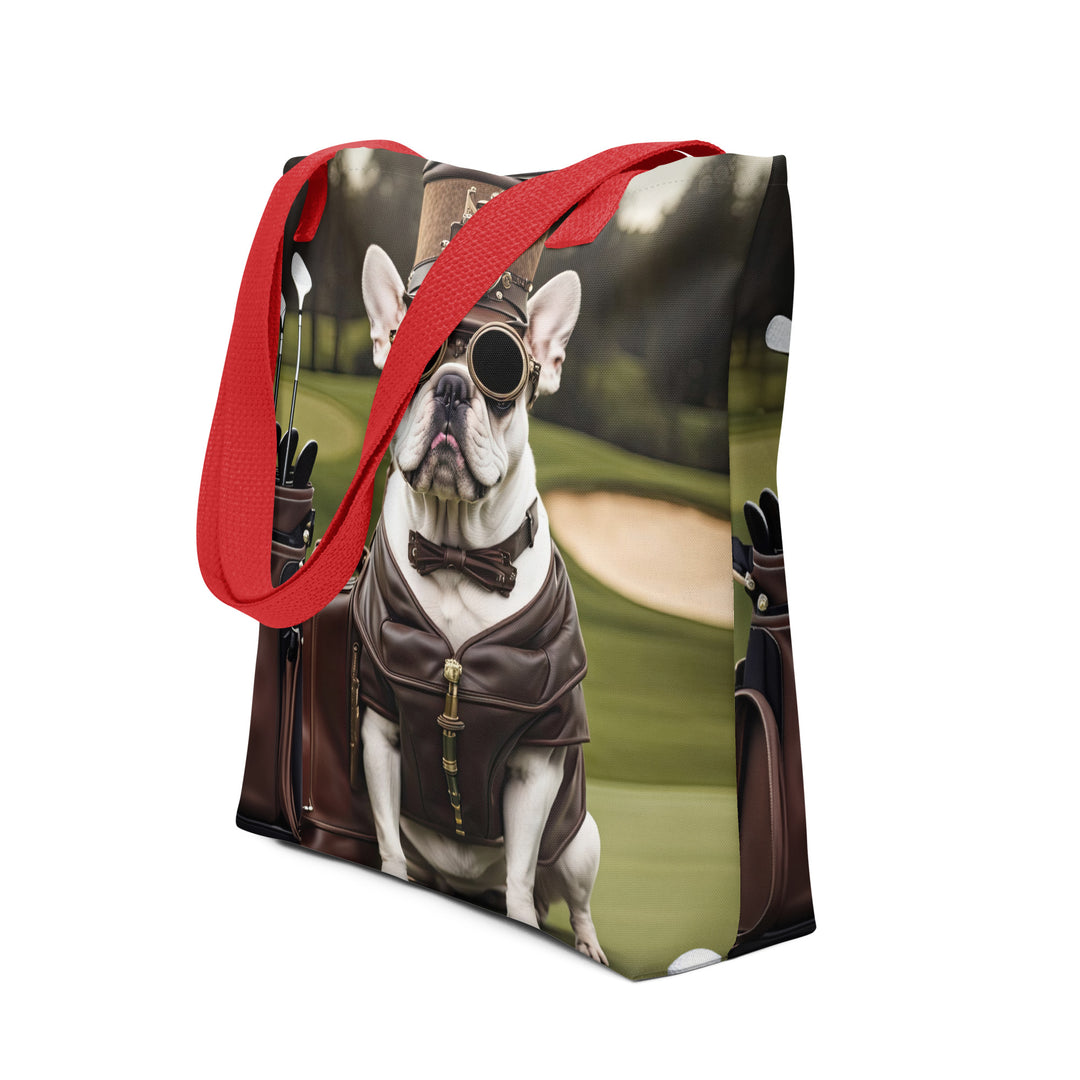 Tote bag-French Bulldog Golfer V49