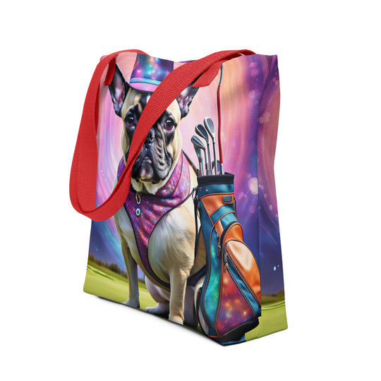 Tote bag-French Bulldog Golfer  V52