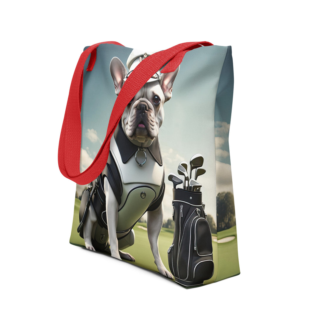 Tote bag-French Bulldog Golfer V56