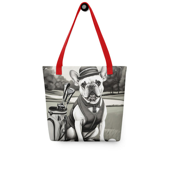 Tote bag-French Bulldog Golfer V59