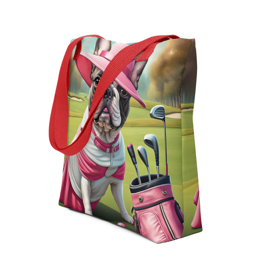 Tote bag-French Bulldog Golfer V61