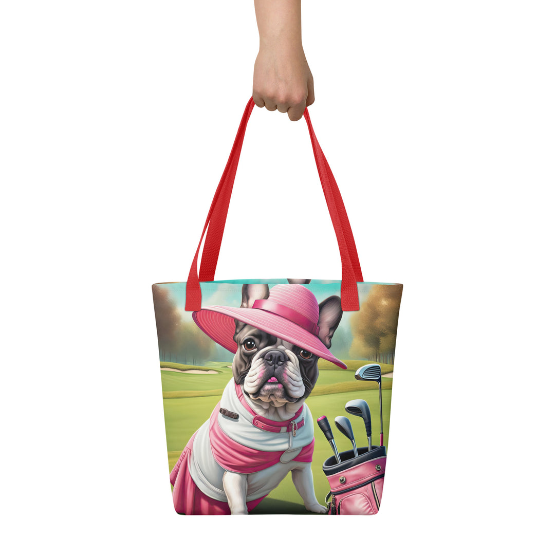 Tote bag-French Bulldog Golfer V61