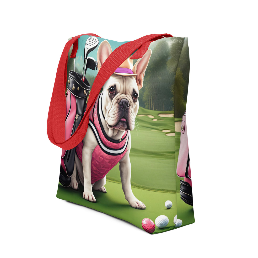 Tote bag-French Bulldog Golfer V62