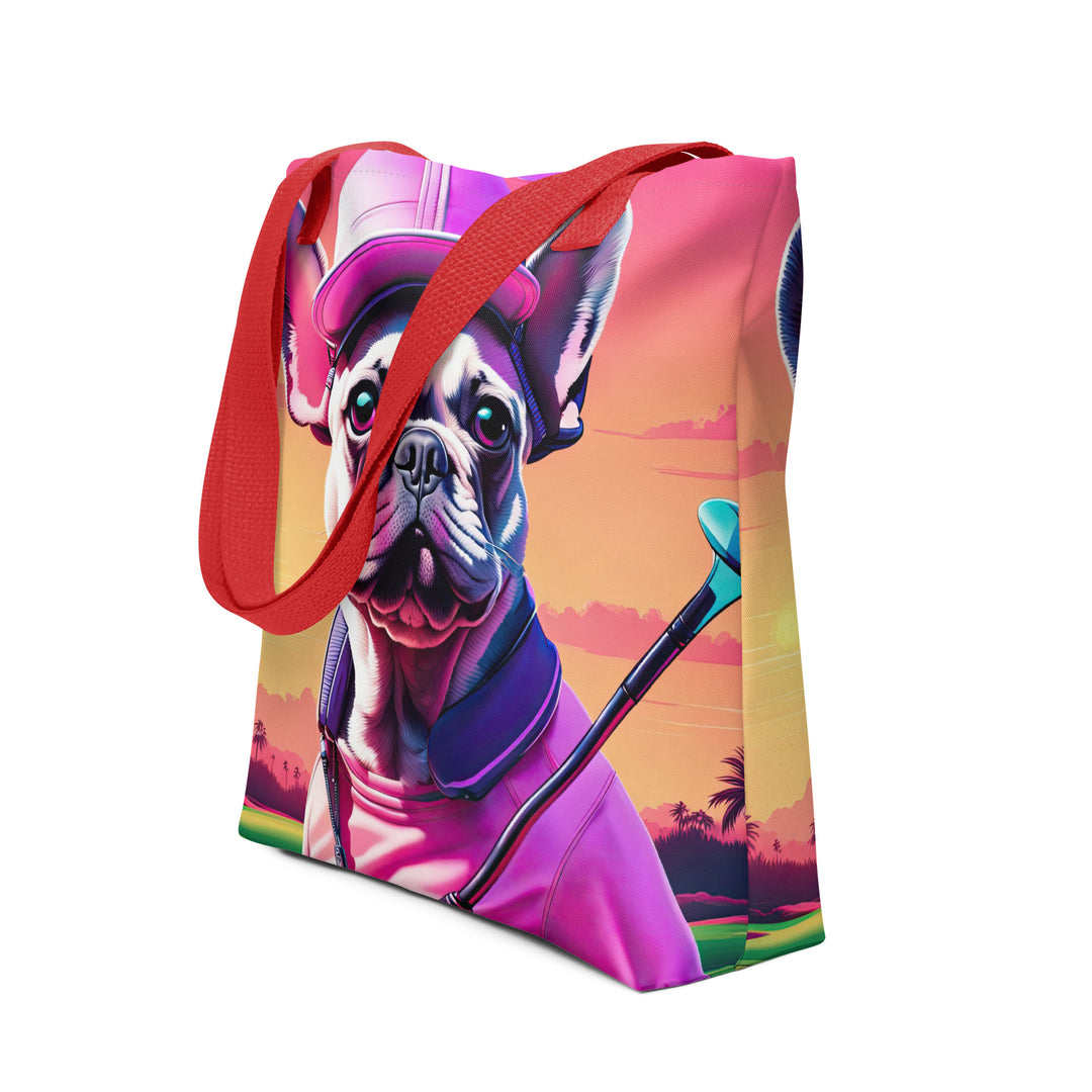 Tote bag-French Bulldog Golfer V67