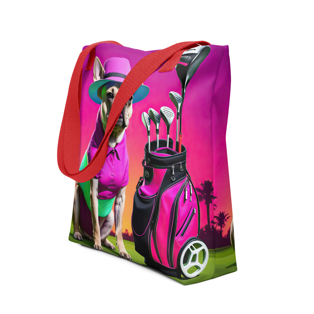 Tote bag-French Bulldog Golfer V68