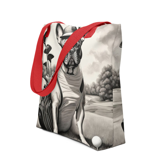 Tote bag-French Bulldog Golfer V70