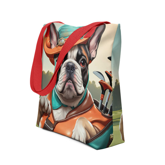 Tote bag-French Bulldog Golfer V71