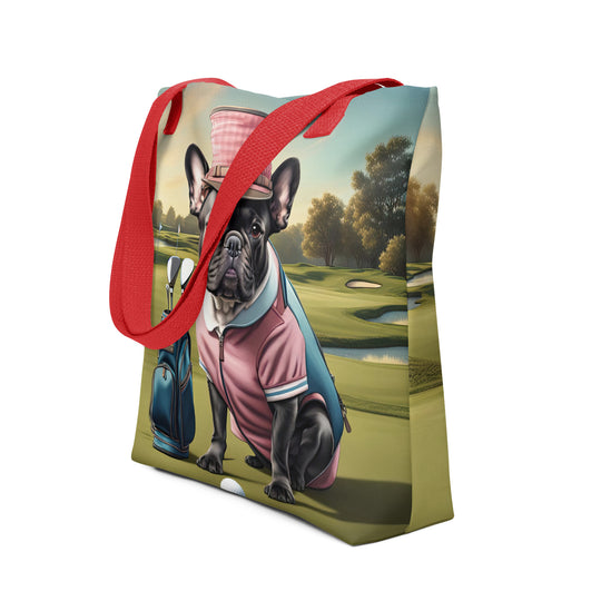 Tote bag-French Bulldog Golfer V72