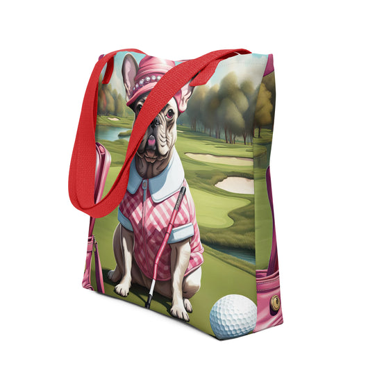 Tote bag-French Bulldog Golfer V73