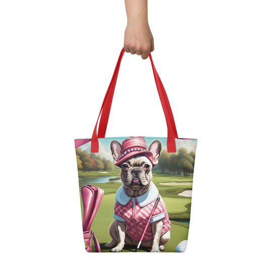 Tote bag-French Bulldog Golfer V73